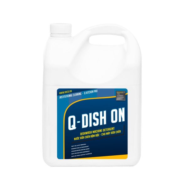 Q DISH ON nước rửa chuyên dụng cần phân biệt với chất tráng Q RINSE